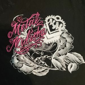 Metal Mulisha Tee XL Black & Hot Pink